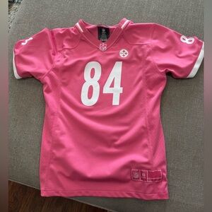 NFL Pink Jersey with Bold White‎ Number 84 Steelers